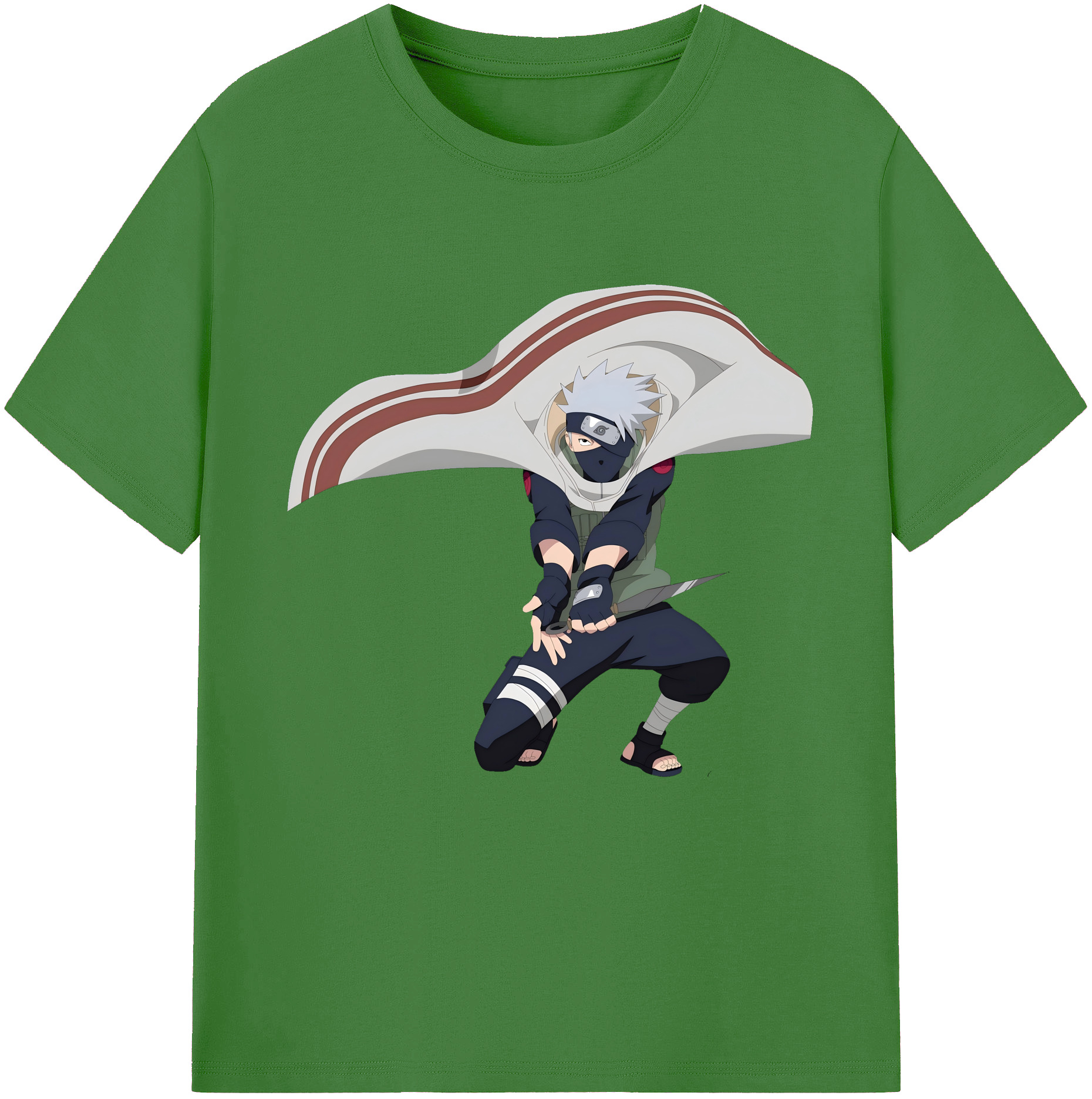 （画像用） NARUTO -ナルト- はたけ カカシ Hatake Kakashi レディースカジュアルプリントTシャツ（綿100％）